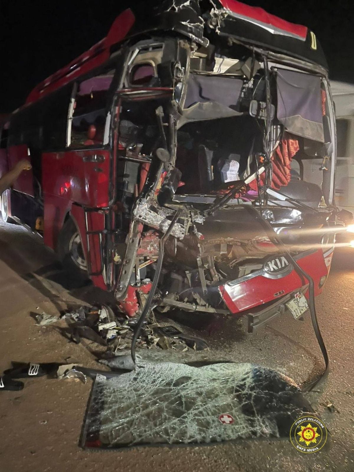Suhum: VIP bus and a diesel trailer accident kills 10 persons